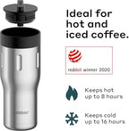 BOBBER - 16 Oz Vacuum Insulated Stainless Steel Portable Travel Coffee Mug With 100% Leakproof Locked Lid (Matte) - Image 2
