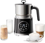 6-In-1 Detachable Electric Milk Frother - 1.2l Automatic Hot And Cold Milk Frother With Digital Display, Dishwasher Safe, Suitable For Lattes And Cappuccinos by Unknown