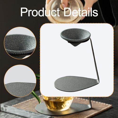 Tea Infuser Strainer Ceramic Pour Over Coffee Dripper Colander Chinese Tea Utensils Stable Material Suitable for Gift Giving Business, Hat Shape - Image 2