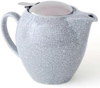 ZERO JAPAN Crackle Glaze Ceramic Teapot, Japanese Teapot with Stainless Steel Lid and Removable Infuser, Made in Mino Japan, 19.6 oz, Crackle Blue by ZEROJAPAN