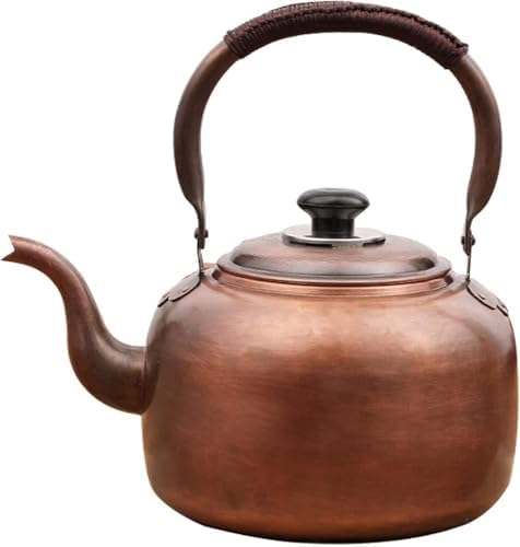 Copper Tea Kettle for Stovetop, Premium Whistling Teapot with Ergonomic Handle, Suitable for All Stovetops by Unknown
