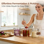 ComSaf 17 oz Overnight Oats Containers with Lids 6 Pack Wide Mouth - Image 5
