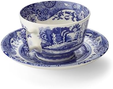 Spode Blue Italian Teacup and Saucer, Set of 4 - Image 5