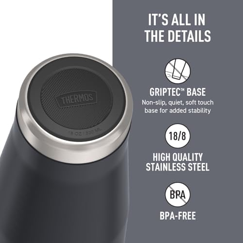 THERMOS ICON SERIES, Stainless Steel Tumbler with Slide Lock, Granite, 18 Ounces (Pack of 4) - Image 4