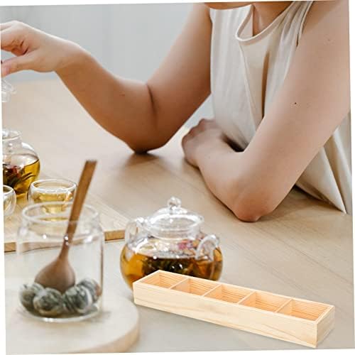 2pcs Tea Bag bin Coffee bar Accessories Coffee Organizer Coffee Station Organizer countertop Candy Coffee Bag Organizer Tea Bag Holder Bamboo Sugar Bag Holder Wood Sugar Box Drawer - Image 6
