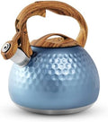 3.2Qt Stainless Steel Whistling Tea Kettle Stovetop, Blue by FOEDO