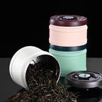 Vacuum Beans Jar 750Ml White Sealed Canister Airtight Spice Container Press-To-Close Food Storage for Coffee, Grains, and Snacks - Image 4