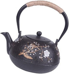 FOMIYES Cast Iron Teapot Japanese Tetsubin Style Vintage Iron Tea Kettle for Home Office Tea Brewing and Tearoom Decor by FOMIYES