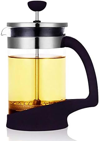 Filter Press Pot Coffee Maker Anti-Scald Plastic Handle Glass Coffee Pot Tea Maker Transparent Squeeze Pot Filter-600Ml - Image 2