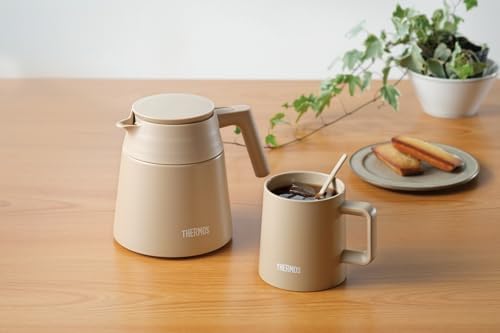 Thermos TTF-720 CL Vacuum Insulated Coffee Server, 24.3 fl oz (720 ml), Cafe Latte, All Parts, Dishwasher Safe, Coffee Dripper Compatible, Magic Bottle Structure, Hot and Cold Retention - Image 6