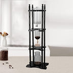 Cold Brew Drip Coffee Maker, 2500ml/84.54oz Ice Coffee Brewer Machine Dripper Pot Cold-Drip Coffee Tower with Glass Container Wood Stand for Home Office - Image 2