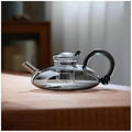 Nordic Camellia Glass Teapot High Borosilicate 520ml (Smoke Gray) by Unknown