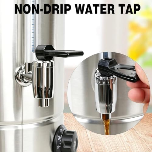 70 Cup Coffee Urn, 10L Commercial Coffee Maker, Double Wall Stainless Steel - Image 5