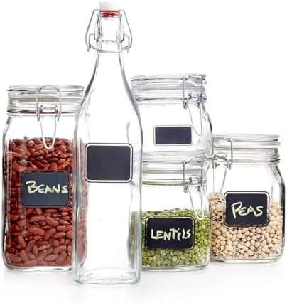 Bormiolio Rocco Clear Jar with Chalkboard, 25.3 Oz (Pack of 5) - Image 5