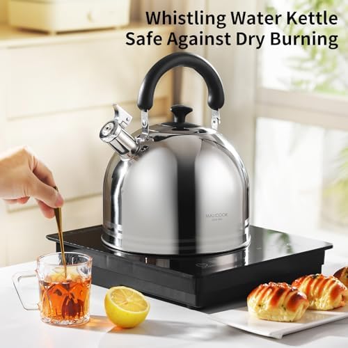 Whistling Tea Kettle for Stovetop, 5L 18/8 Stainless Steel Tea pot - Image 6