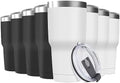 30oz Stainless Steel Travel Mug with Lid, 8 Pack Double Wall Vacuum Insulated Bulk Tumbler, Powder Coated Coffee Cup Suitable for Vehicle Cup Holders by Deitybless