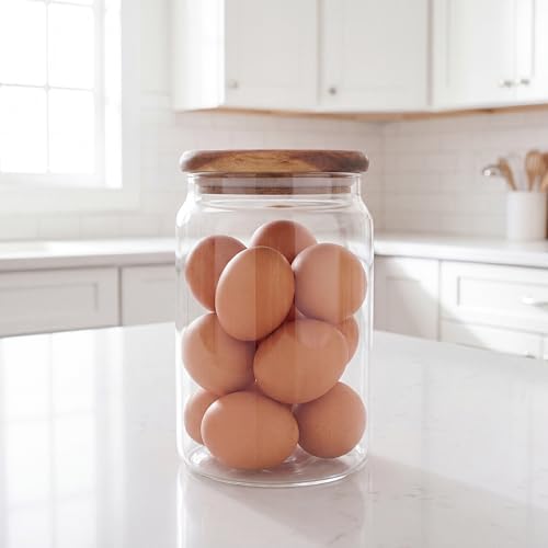 2-Pack 2000ml Mason Jars w/Spoons, Acacia Lids for Flour & Spice - Image 4