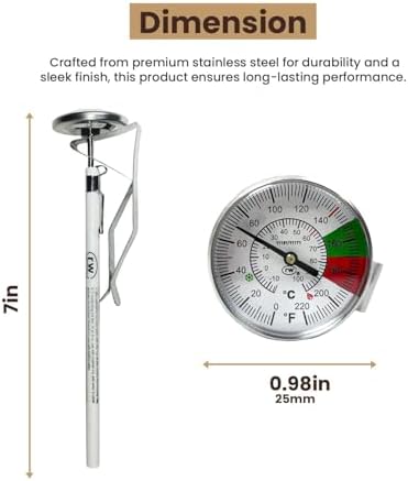 Rattleware 7 Inch Easy Steam Thermometer Milk Frothing Barista Pack of 2 - Image 3