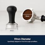 De'Longhi DLSC080 Black Wood Espresso Coffee Tamper - Image 5