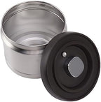 Sanpyl Vacuum Coffee Canister Food Storage Container, 304 Stainless Steel Airtight Food Storage Containers, Press Type Vacuum Sealed Container for Coffee Beans Tea Cereal (1100ML by Sanpyl