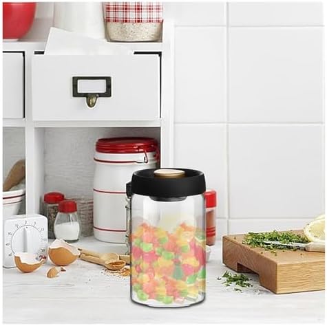 Airtight Coffee Canister - Vacuum Sealed Food Storage Container with Wide Mouth Lid for Coffee Beans, Tea, and Dry Goods - Image 2