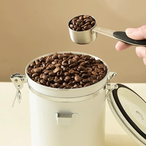 3 Pcs White Sealed Tank Stainless Steel Vacuum Container Tea Jar Food Containers Coffee Bean Airtight Can Flour Container Canister Sets - Image 5