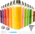 Sursip Glass Juice Bottles 16 oz with Lids (12 Pack) by Sursip%C2%AE