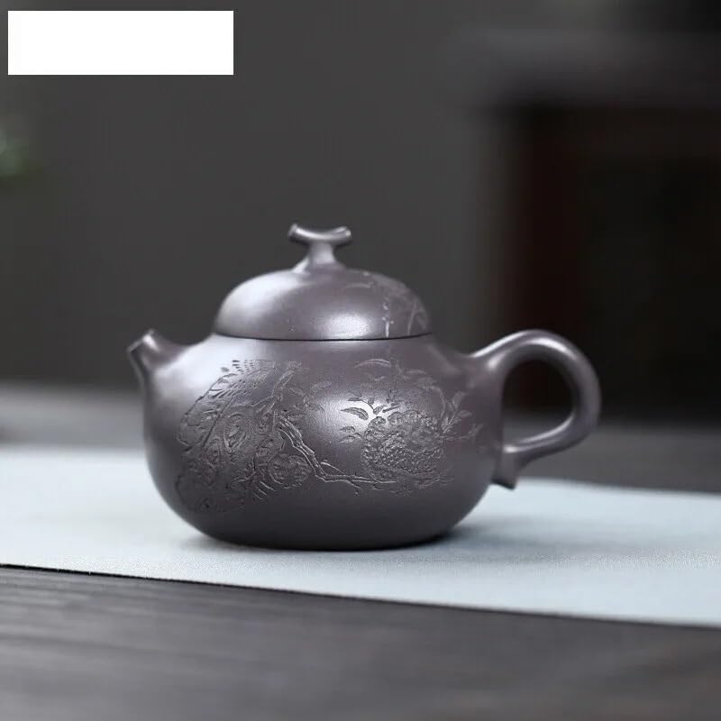 Tea Kettle 220ML Ancient Purple Clay Teapots Master Handmade Carved Kettle Zisha Tea Set Chinese Teapot Ceramic Tea Infuser - Image 4