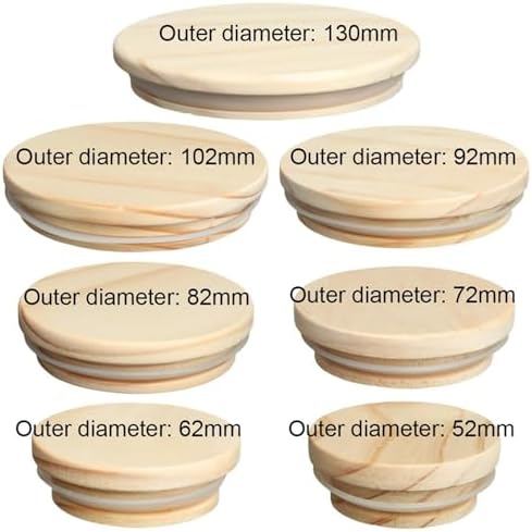 Bamboo Lids 10pcs Reusable Bamboo Wood Lids,Mason Jar Caps Non Leakage Silicone Sealing Wooden Covers(102mm) - Image 7