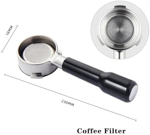 58 MM 3ears Bottomless Portafilter,Compatible With Barsetto,Compatible With Oster,Coffee Machine Stainless Steel Espresso Handle Filter Barista Tool(58mm-C2) - Image 2