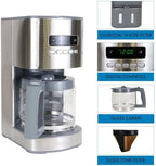 Kenmore Drip Coffee Maker - 12 Cup Programmable Cafe Machine With Glass Pot, Regular & Bold Brew, Auto Shut Off Large Water Reservoir, Reusable Filter, Kitchen Appliances For Cafeteria Barista - Image 4