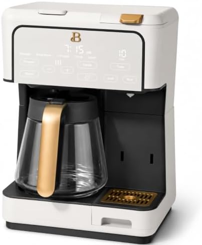 Multi-Brew Coffee Maker – 12-Cup Carafe & Single-Serve Pod or Grounds, Iced Coffee Mode, Programmable Touch Display, Includes Filters (White Icing) by Unknown