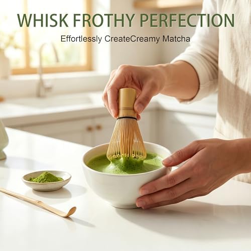 12 Pcs Matcha Whisk Bulk 100 Prong Whisk for Matcha Powder Traditional Japanese Chasen Handcrafted Bamboo Stirrer Mixer Brush Authentic Ceremonial Tea Preparation Starter for Matcha Lovers - Image 5