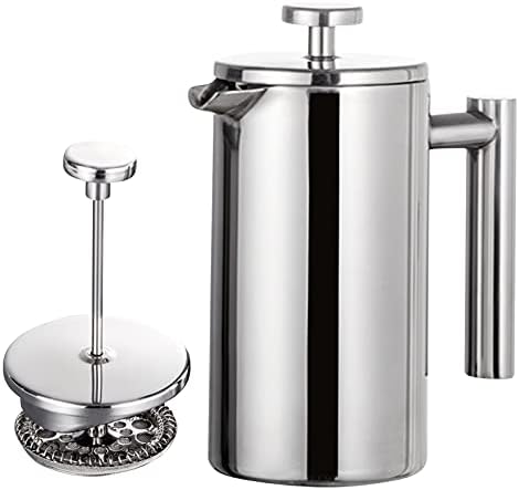 French Press Coffee Maker Stainless Steel Double Walled Insulated Coffee Maker Pot by Irishom