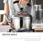 ERINGOGO 7 Liters Whistling Tea Kettle Stovetop, Stainless Steel Teapot Water Kettle with Fast Heating Base, Mirror Polished Camping Tea Maker for Gas, Induction - Image 6