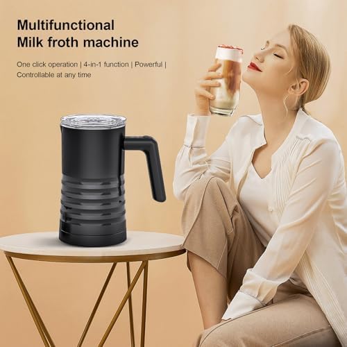 4 in 1 Electric Milk Frother and Steamer, 580ml Automatic Milk Warmer with Non Stick Interior, Hot and Cold Foam Maker for Coffee, Latte, Cappuccino, Hot Chocolate (US Plug) - Image 2