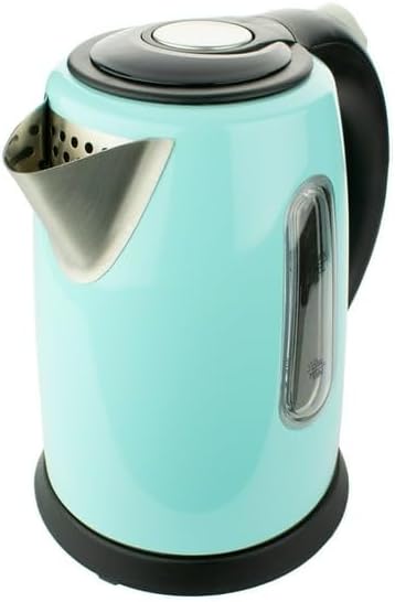 1 Liter Stainless Steel Cordless Electric Kettle – Fast Boil Hot Water Heater with Auto Shut-Off, BPA-Free, 360° Swivel Base, for Tea, Coffee & Instant Meals (Blue) - Image 3