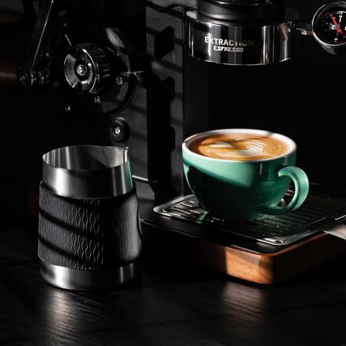 IKAPE 51MM Espresso Tamper Kit 6 in 1, Coffee Tamper, WDT Tool, Magnetic Dosing Funnel, Puck Screen, Milk Pitcher, Cleaning Brush - Image 3