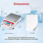 UXILAII Lab Scale 2200g x 0.01g Analytical Balance with 500g Calibration - Image 6