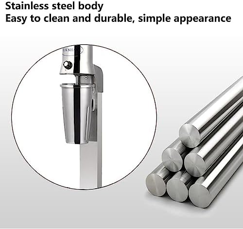 Electric Milkshake Maker Machine with 29oz Mixing Cup 2 Speeds Milk Shaker Blender Stainless Steel Drink Mixer Frappe Mixer Protein Shaker for Milk Frother Smoothie Cocktails - Image 7