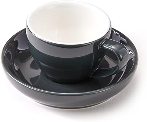 Espresso Cups and Saucers by Easy Living Goods - 3-Ounce Demitasse for Coffee, Set of 4, Assorted Colors (Modern) - Image 5