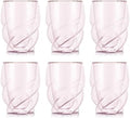 Bodum Double Walled Glasses Pack of 6 Pavina Paris Transparent Pink - 270 ml Cups - Dishwasher Safe Thermal Cup - Mouth-blown Borosilicate Glass by Bodum