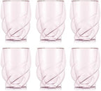 Bodum Double Walled Glasses Pack of 6 Pavina Paris Transparent Pink - 270 ml Cups - Dishwasher Safe Thermal Cup - Mouth-blown Borosilicate Glass by Bodum