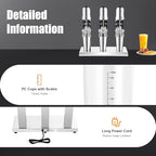 110V 3 Head Drink Mixer, 180W 60HZ Commercial Stainless Steel Maker Electric Mixed Drink Maker Machine Milk Frother Mixer for Milk Tea Juice Speed 18000rmp with 3 x 800ml Cup - Image 7