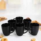 Schliersee 16 OZ Black Coffee Mugs Set of 6, Geometric Pattern Coffee Mug - Image 6