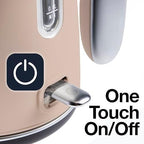 Rae Dunn Electric Hot Water Kettle - Stainless Steel Coffee Maker, Tea Kettle, Swivel Base, With Automatic Shut Off Boil-Dry Protection, Easy Pour Pitcher, 1500 Watt Boiling Power, 1.7 Liters, Blush - Image 5