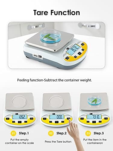 CGOLDENWALL Precision Lab Scale 5000gX0.01g Analytical Electronic Balance Digital Laboratory Scale Precision Jewelry Scales Kitchen Weighing Electronic Scales 0.01g Calibrated 110V (5000g, 0.01g) - Image 4