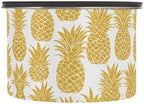 Stainless Steel Coffee Storage Containers with Airtight Lid, Golden Glitter Pineapple 30oz Food Storage Container Kitchen Canister for Tea, Coffee Beans, Ground, Sugar Storage by Quteprint