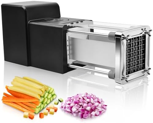 Electric French Fry Cutter, Sopito Commercial Grade Potato Cutter with 1/2-Inch Blade Stainless Steel Perfect for Potatoes Carrots Cucumbers by Sopito