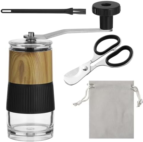 304 Stainless Steel Manual Coffee Grinder with Adjustable Burr, Cleaning Brush, Storage Pouch, Portable Espresso Grinder for Home and Travel, Smooth Grind Control for Espresso, Pour Over, Cold Brew - Image 3